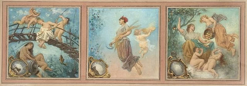 Frederic Theodore Lix - allegorie che rappresentano i mesi dell'anno 3